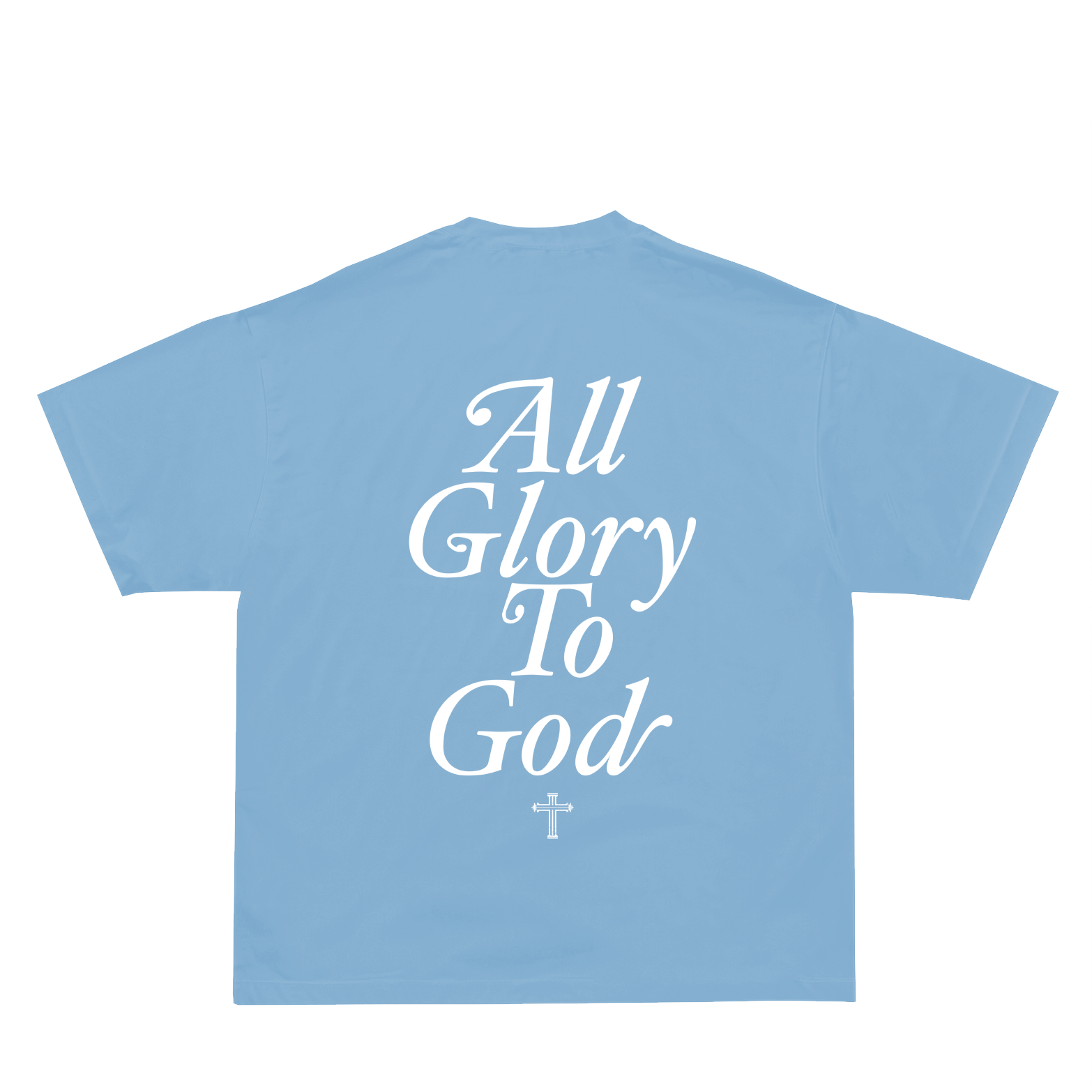 All Glory to God Pump Cover - Light Blue