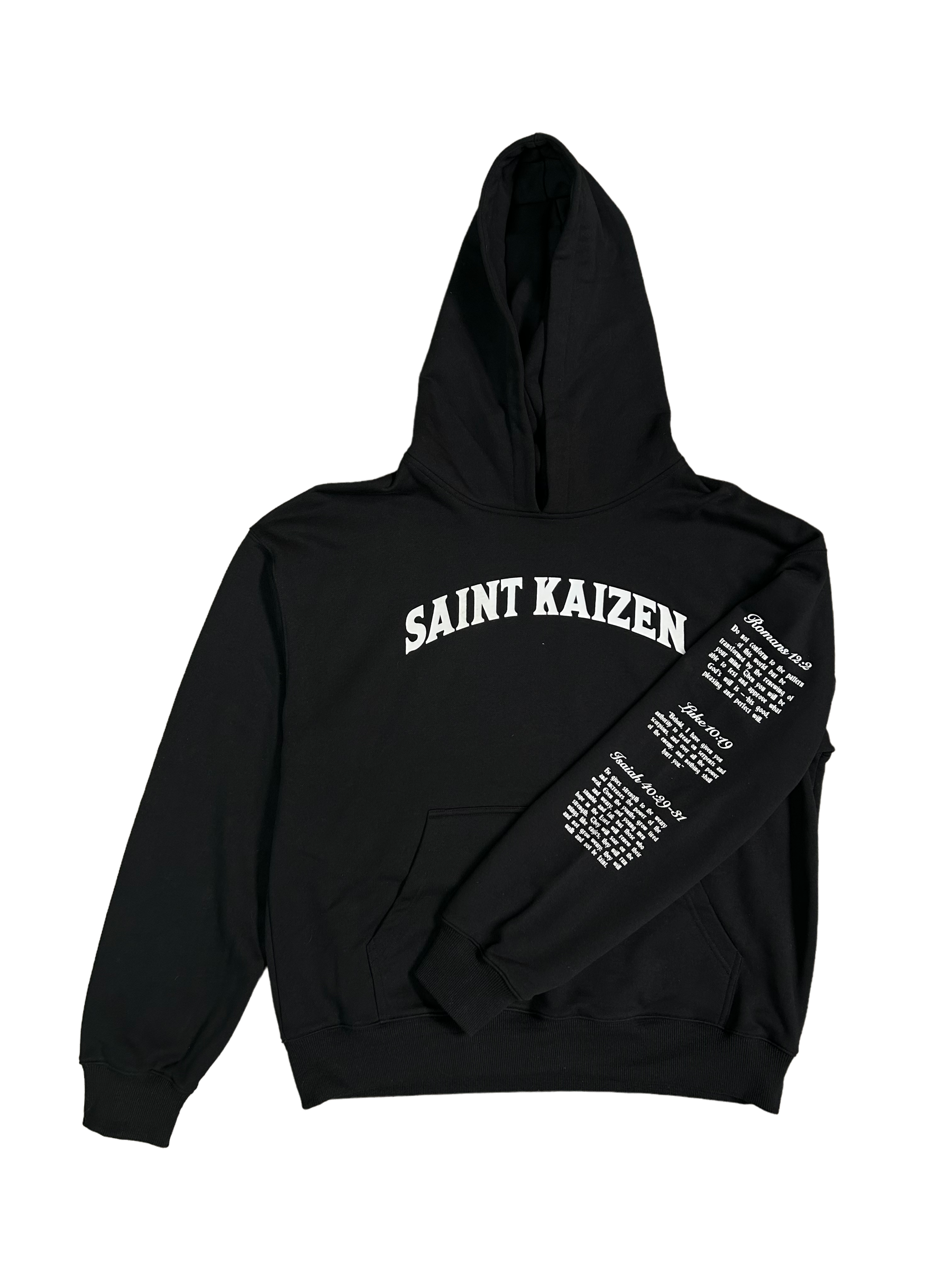 Christian-themed Hoodie from Gym Wear, made from 350g 100% cotton with a silk print, providing warmth, comfort, and a stylish design.