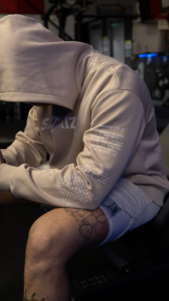 Christian-themed Hoodie from Gym Wear, made from 350g 100% cotton with a silk print, providing warmth, comfort, and a stylish design.