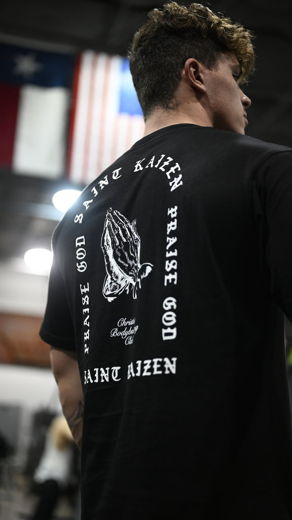 Christian-themed pump cover from Gym Wear, made from 100% premium cotton with a screen print design, providing an ultra-soft feel for stylish and comfortable workouts.